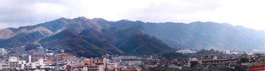 生駒山系のパノラマ写真