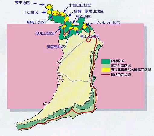 大阪府立北摂自然公園地図の画像