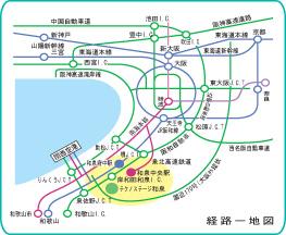 電車利用の場合の地図