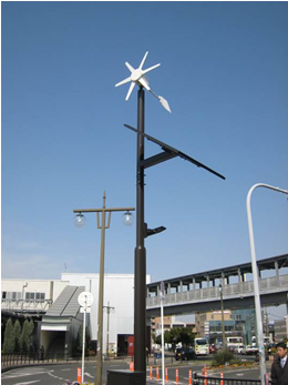 太陽光・風力発電装置付きＬＥＤ街灯