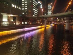 堂島川護岸ライトアップ03