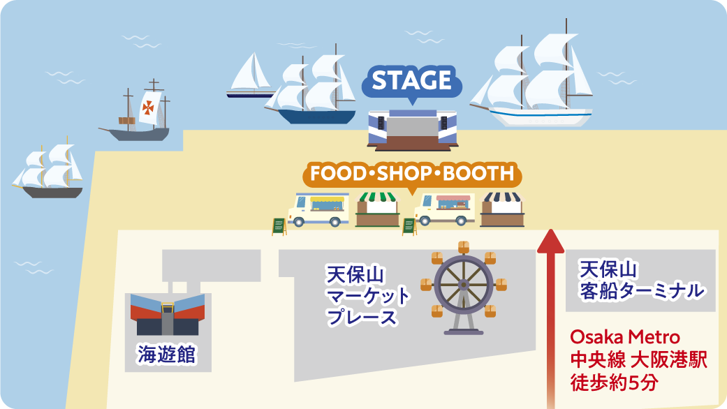 OSAKASAILINGEXPO2025_陸上イベントmap