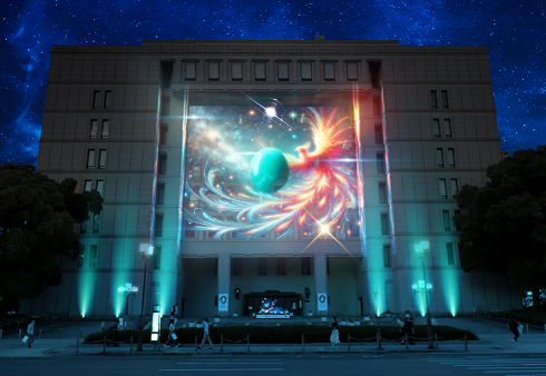 万博特別点灯イメージ　イルミネーションファサード