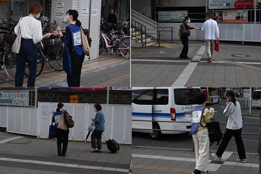 街頭啓発のようす