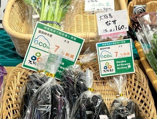 店頭における大阪版CFPラベル表示