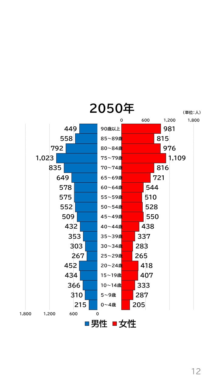 地域の未来予測（南河内2町1村）P12