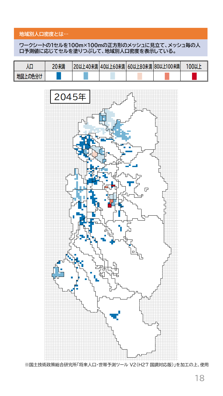 地域の未来予測（南河内2町1村）P18