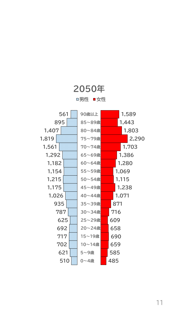 地域の未来予測（泉州南3市1町）P11