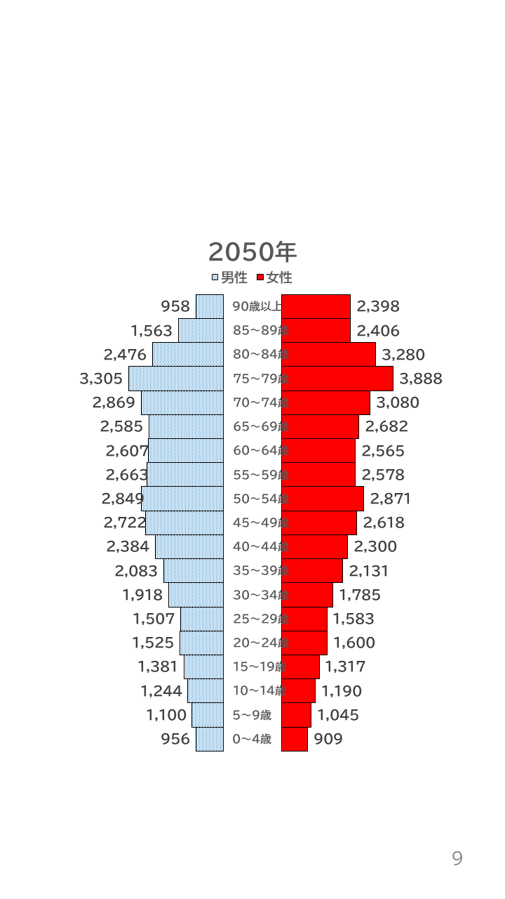 地域の未来予測（泉州南3市1町）P9