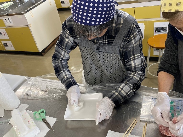 風袋の拭き取り