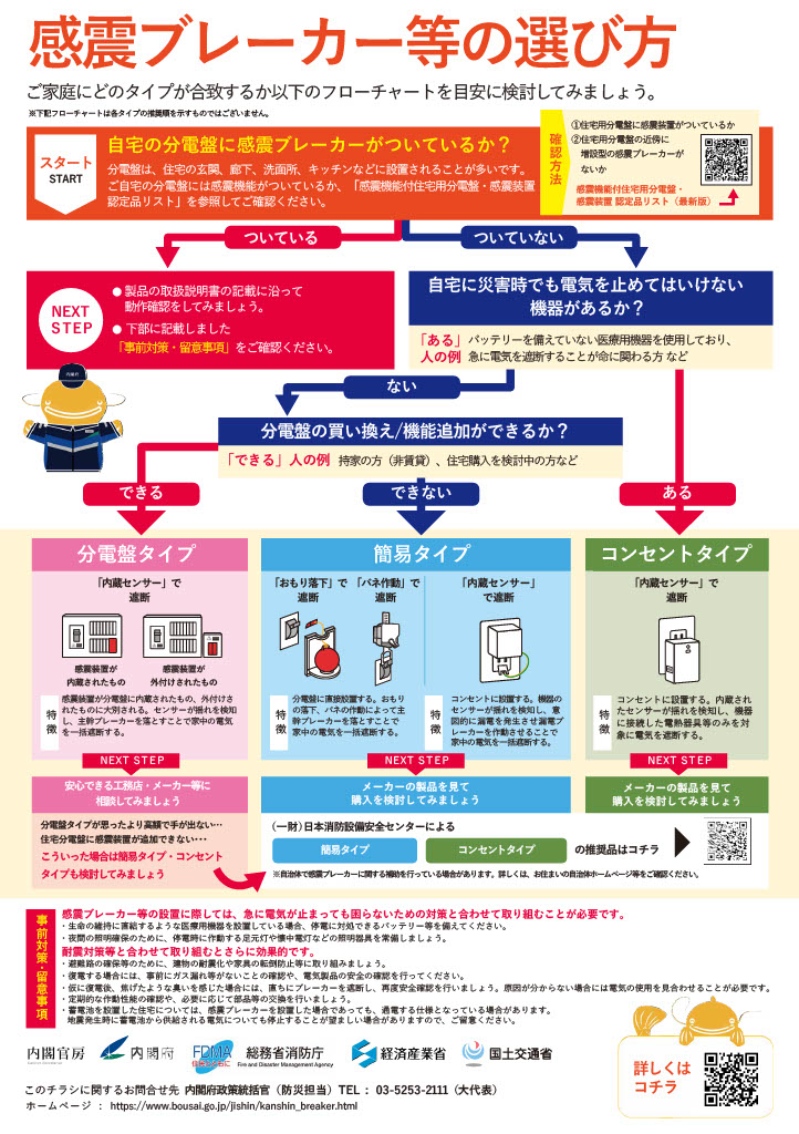 感震ブレーカー等の選び方2（チラシ：令和8年3月作成）
