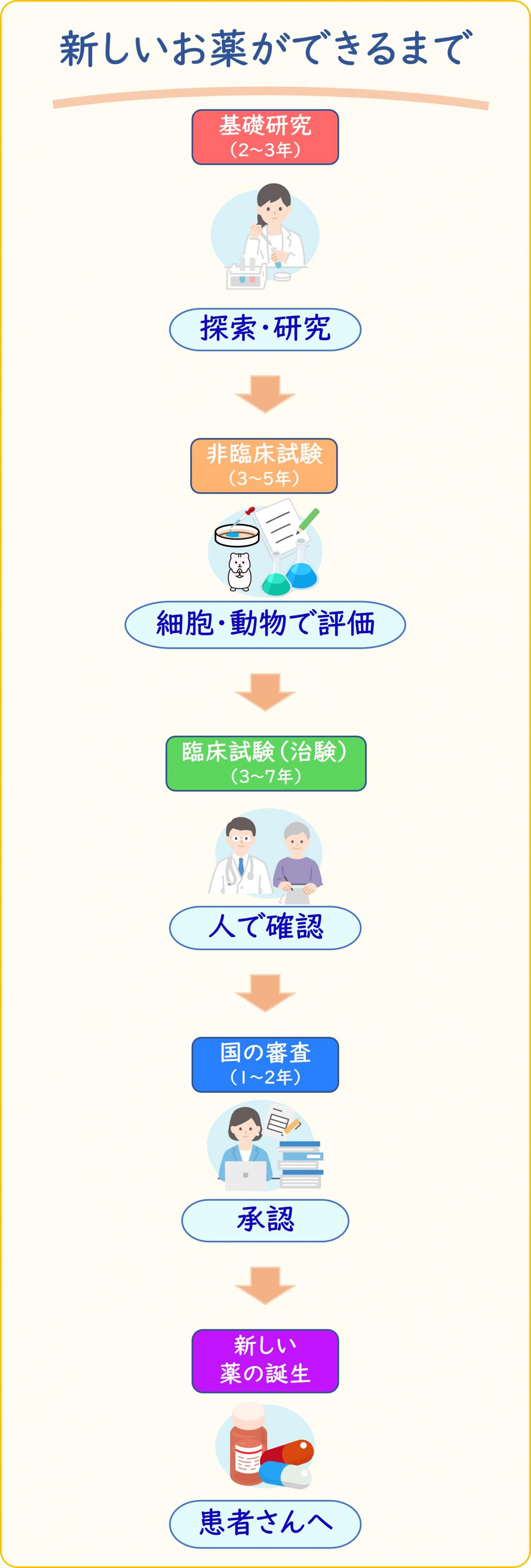 新しいお薬ができるまで