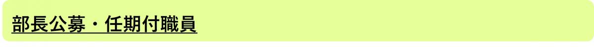 部長公募 任期付職員