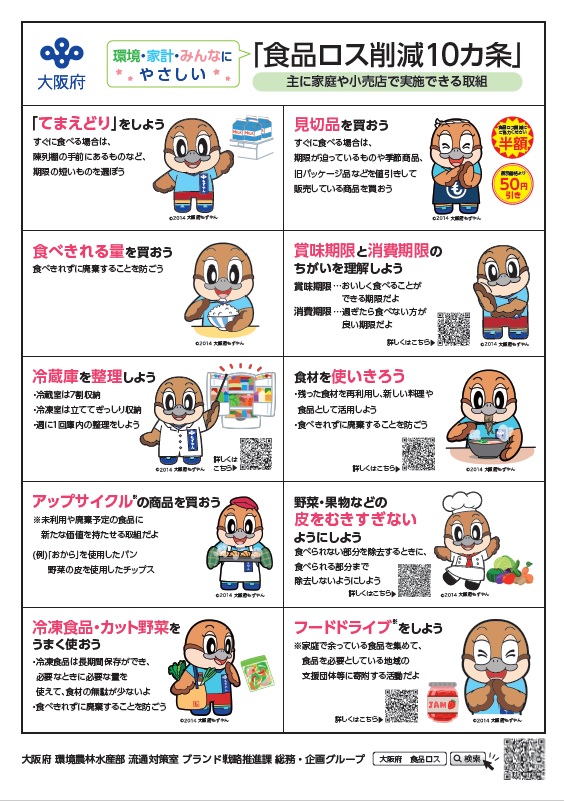 大阪府「食品ロス削減10カ条」