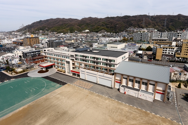 本館・屋内訓練場鳥瞰