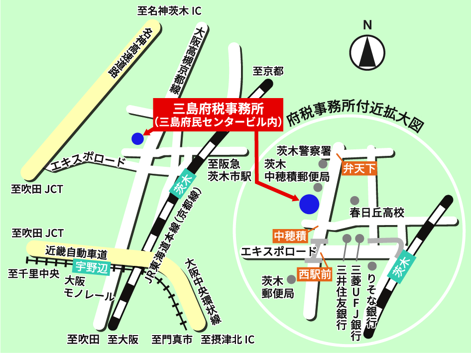 三島府税事務所地図