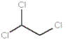 1,1,2-トリクロロエタンの構造式です。