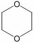 1,4-ジオキサンの構造式です。