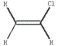 クロロエチレンの構造式です。