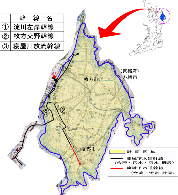 淀川左岸流域管内図