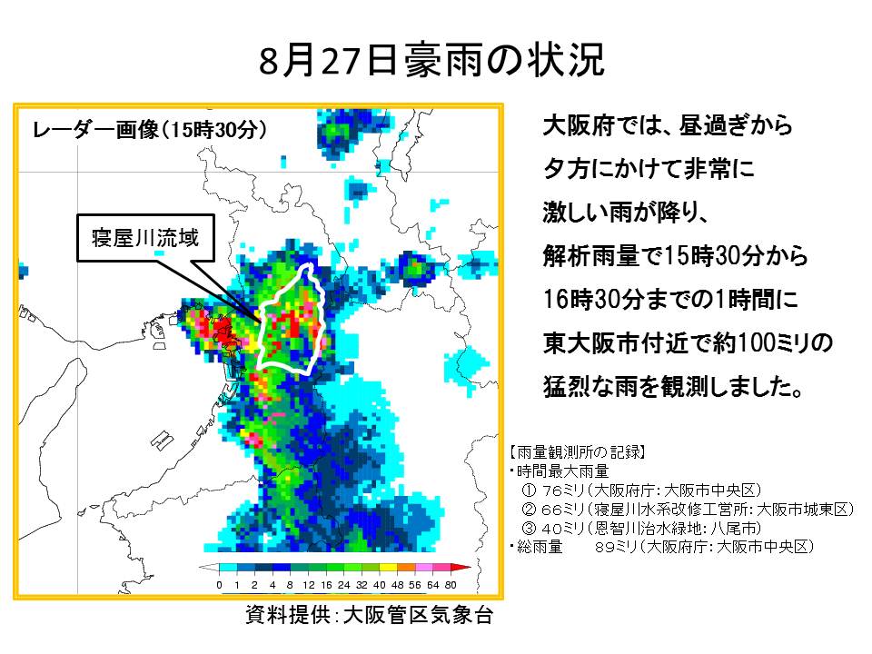 8月27日豪雨の状況についての説明画像