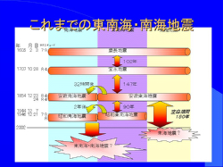 これまでの東南海・南海地震について　概要図