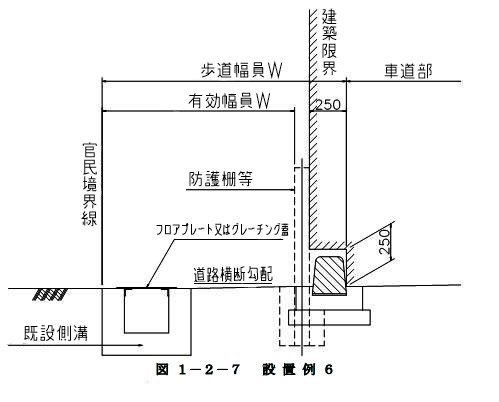 歩道設置標準図の設置例6