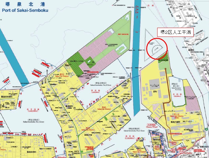 堺2区人工干潟位置図