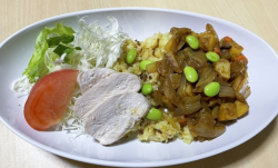 野菜キーマWカレーの画像