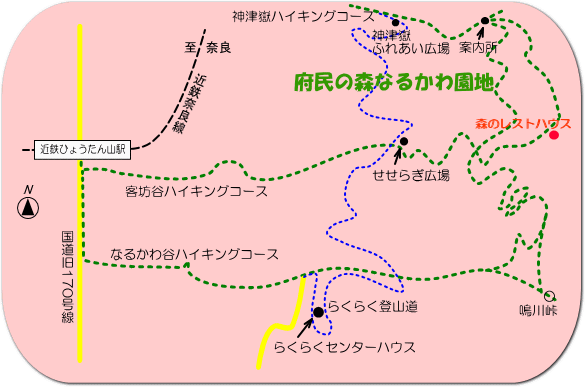 森のレストハウス地図