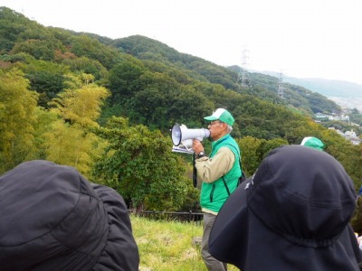 堂山古墳でガイド