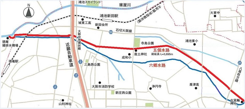 五個水路地区