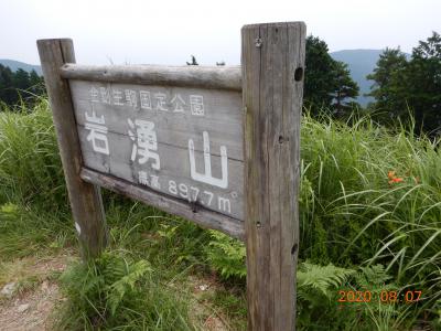 岩湧山山頂標識