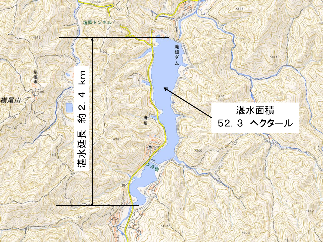 画像です。湛水面積と湛水距離