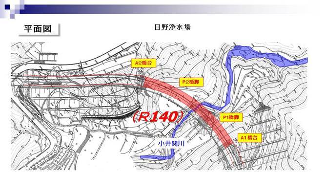 打越大橋平面図