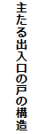 主たる出入り口の戸の構造