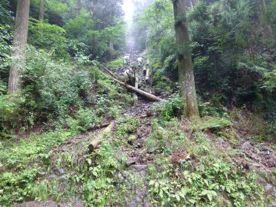 道路へ土砂が流出