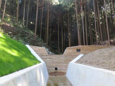 治山ダム完成後の様子