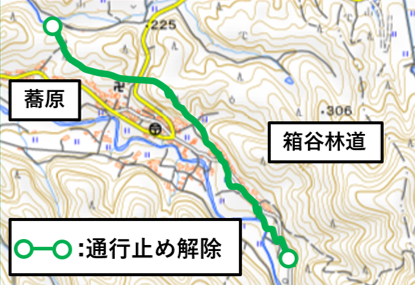 箱谷林道通行止め解除