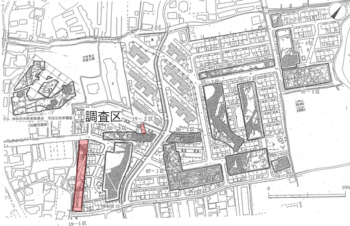 大町遺跡調査区位置図