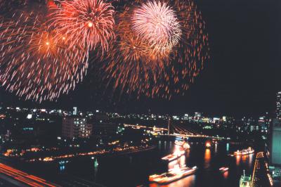 天神祭の花火