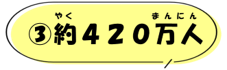 (3)約420万人