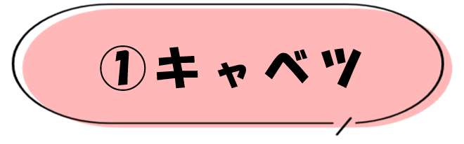 (1)キャベツ