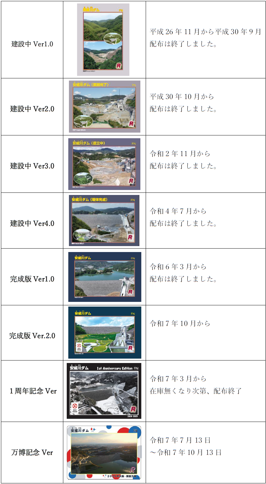 ダムカード見本