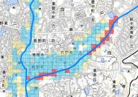 洪水リスク表示図です