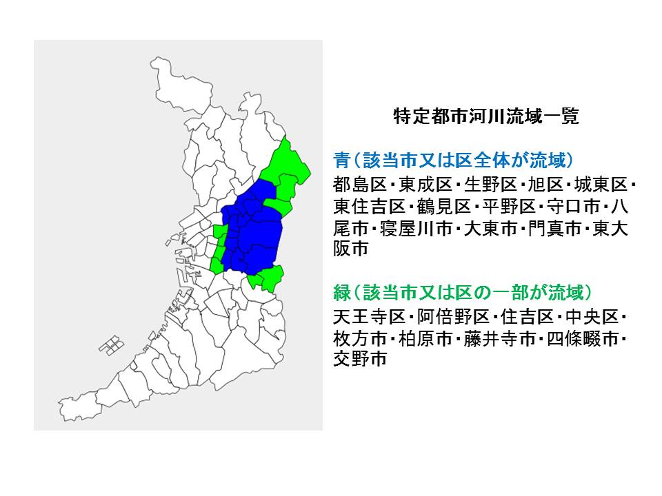 特定都市河川流域一覧