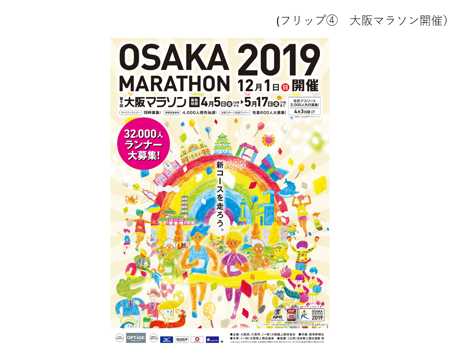 フリップ4 大阪マラソン2019のポスター