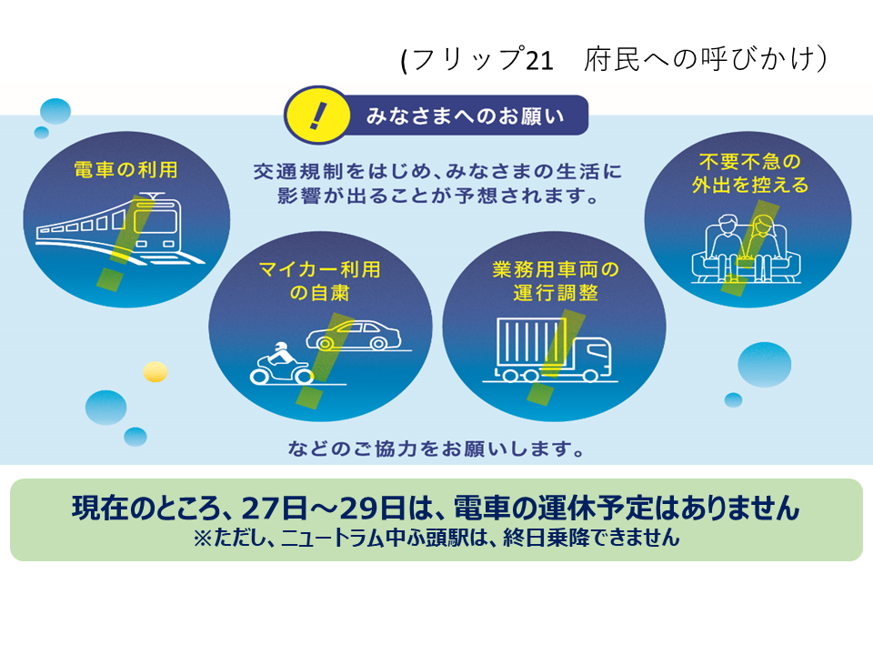 フリップ21 府民のみなさまへのお願い