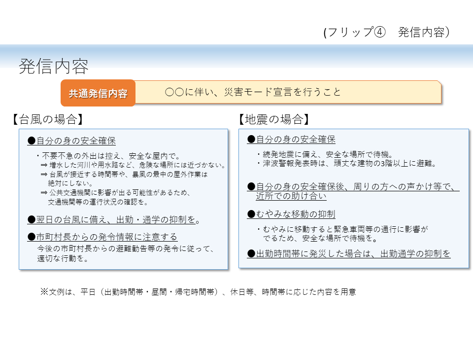 フリップ4 発信内容について