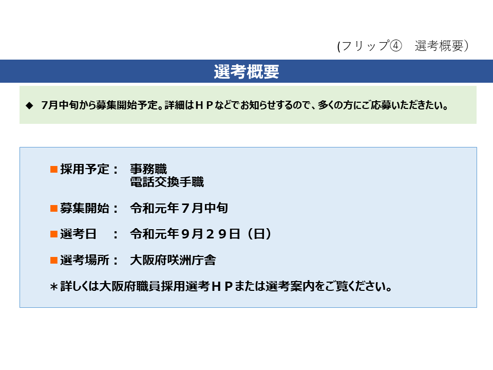 フリップ4　選考概要の資料